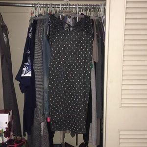 Grey polka dot dress